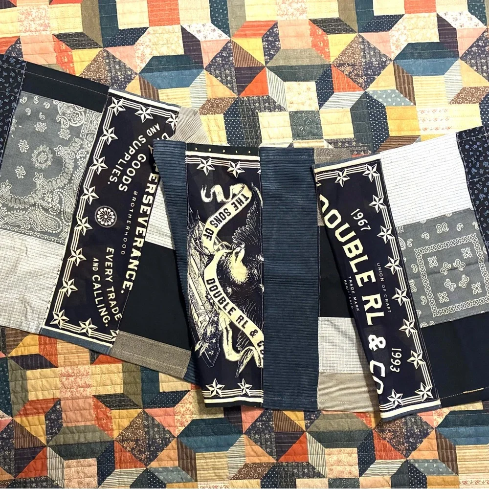 CUSTOM RRL/RL PATCHWORK SCARF (100% UPCYCLED RALPH LAUREN FABRICS)- 1 OF A KIND